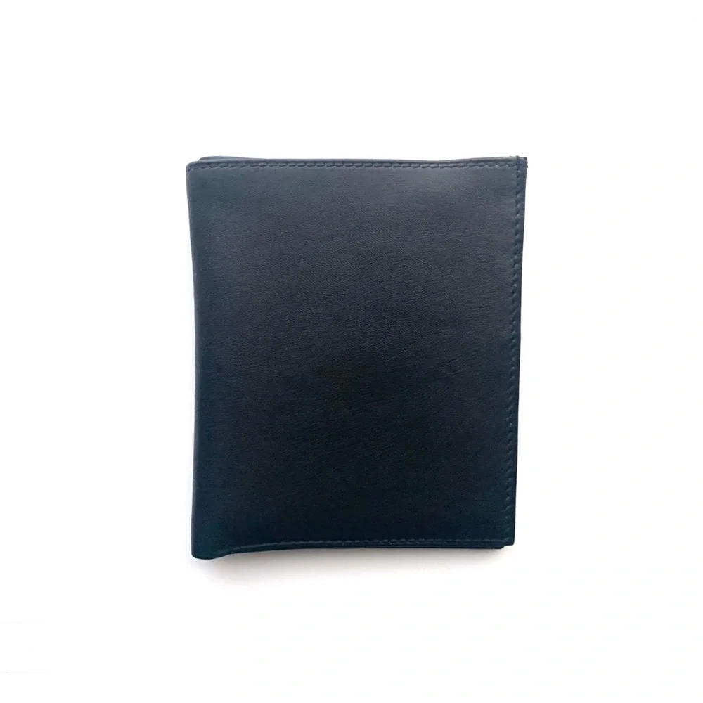 NWT KAEHLER The Card & Cash Bifold Leather Wallet, black